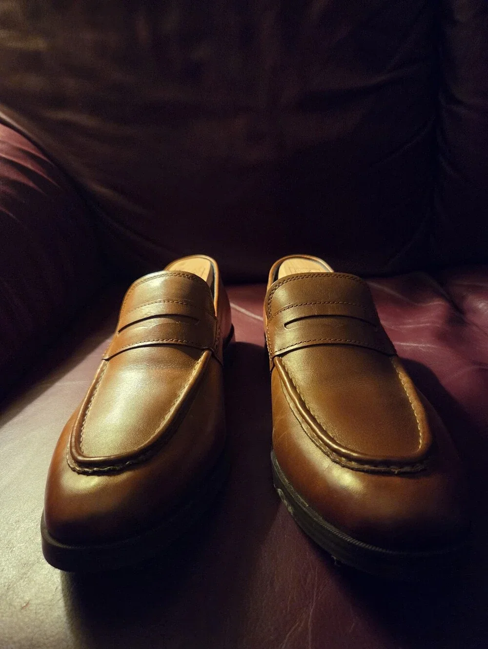 Cole Haan Jefferson Grand Penny Loafers Mens 10.5 British Tan Shoes Lightly Used